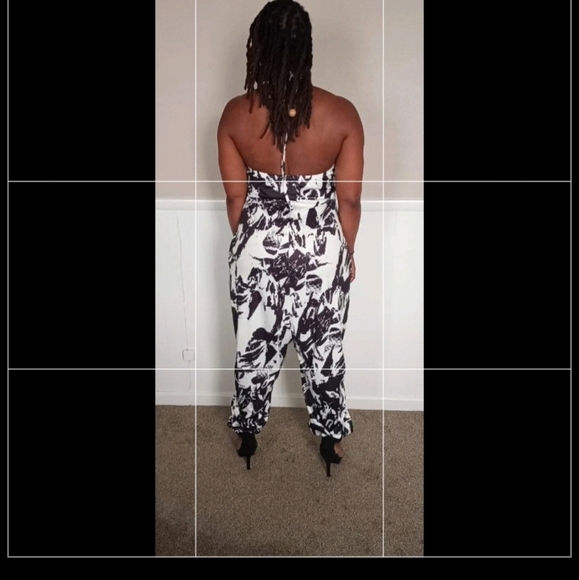 Black and white balloon pants with pockets - Picture 9 of 9